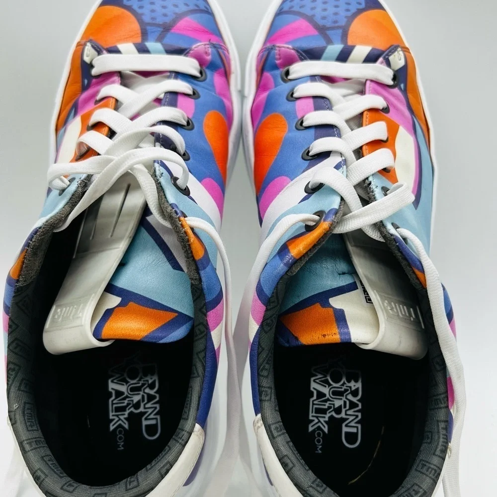 BYW Brand Your Walk Men’s Colorful Graphic Sneakers EU Size 43 or U.S. Size 10